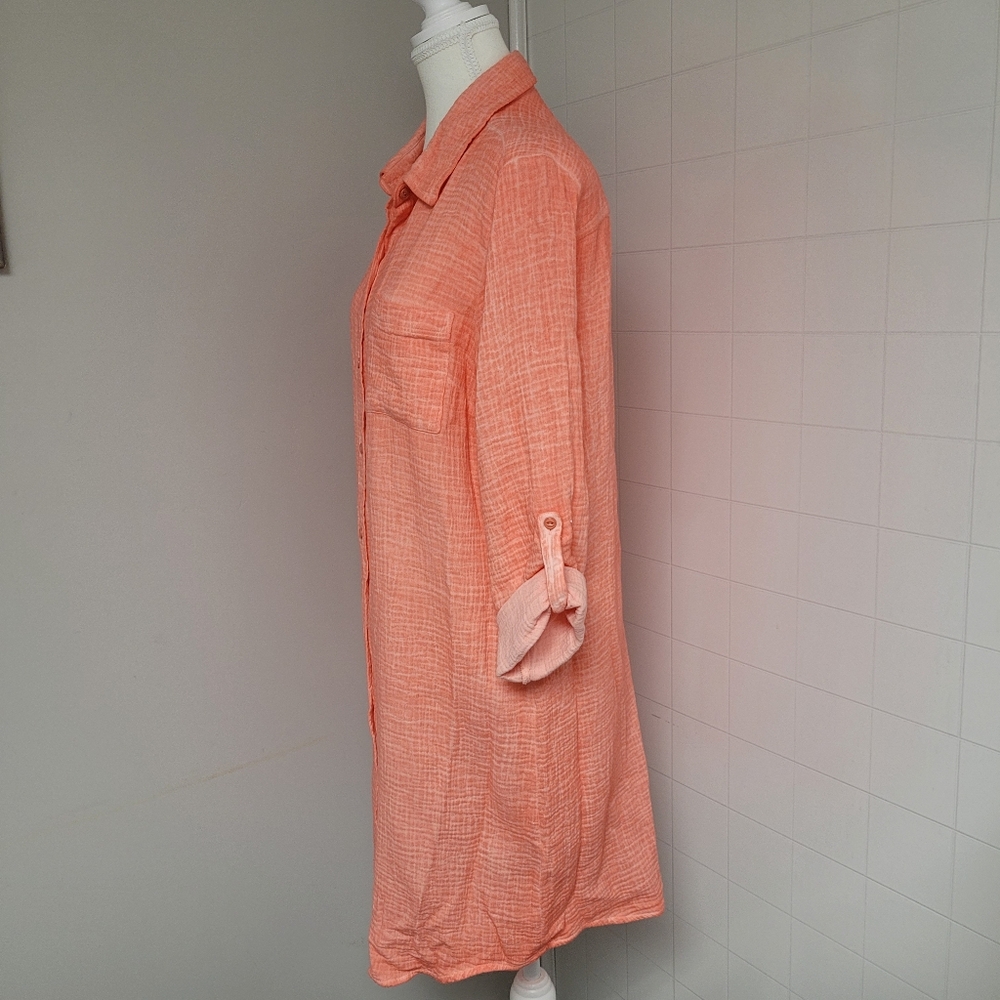 Long Button Front blouse - Picture 3 of 5